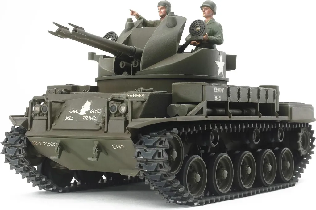 Char M42 Duster Tamiya 1/35 avec Canons de 40mm et Figurines 35161