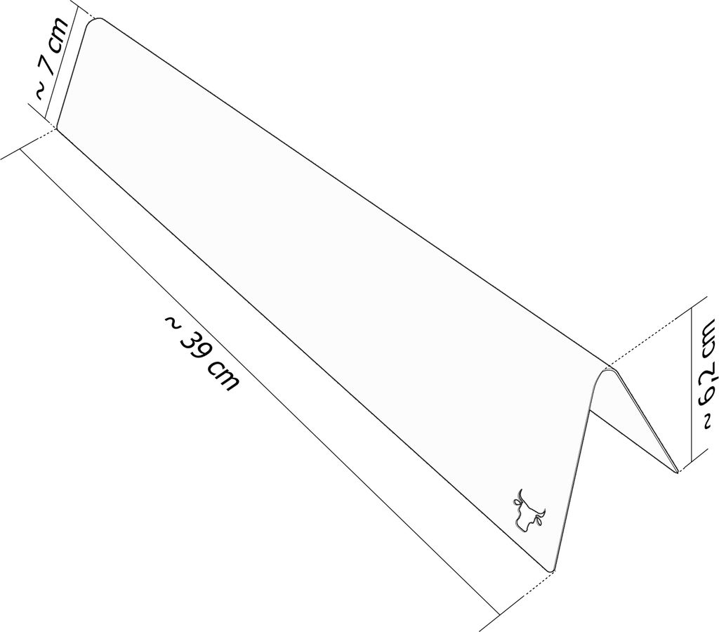 Gasgrill Edelstahl Brennerabdeckung passend für Weber Spirit 200er 300er 2013-, Farbe:3 Leisten Gebürstet