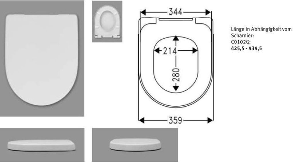 Hamberger WC-Sitz Toilettensitz Samar SoftClose weiß Produktbild 16