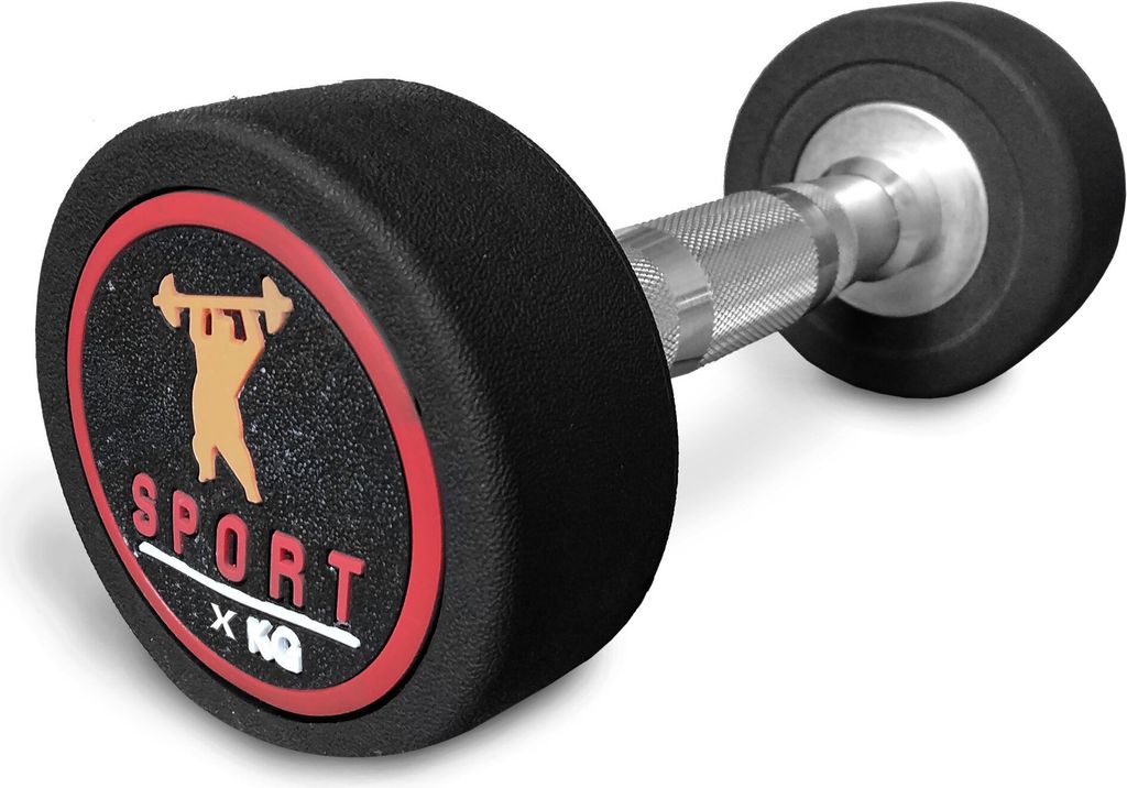 Einhandhantel SPORT ROUND RUBBER 10kg 12,5 kg