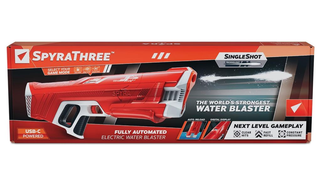 Spyra Three Wasserpistole Spritzpistole Wasserblaster Outdoor Spielzeug Blau191