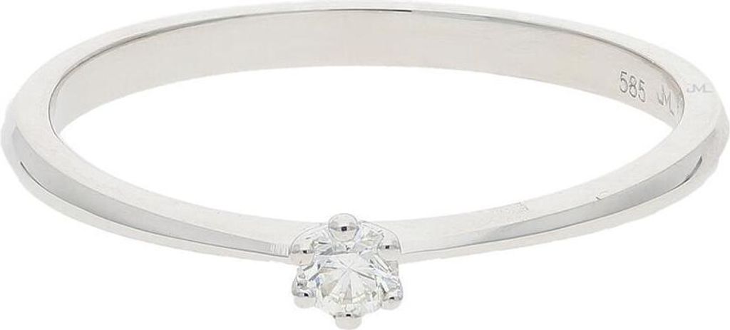 JuwelmaLux Verlobungsring 585 Weißgold mit Brillant JL10-07-2983 56