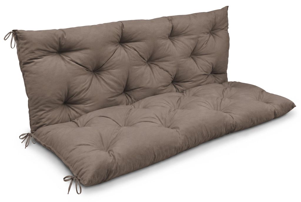 Beautissu Bankauflage Flair BR Taupe, 150x50x50cm
