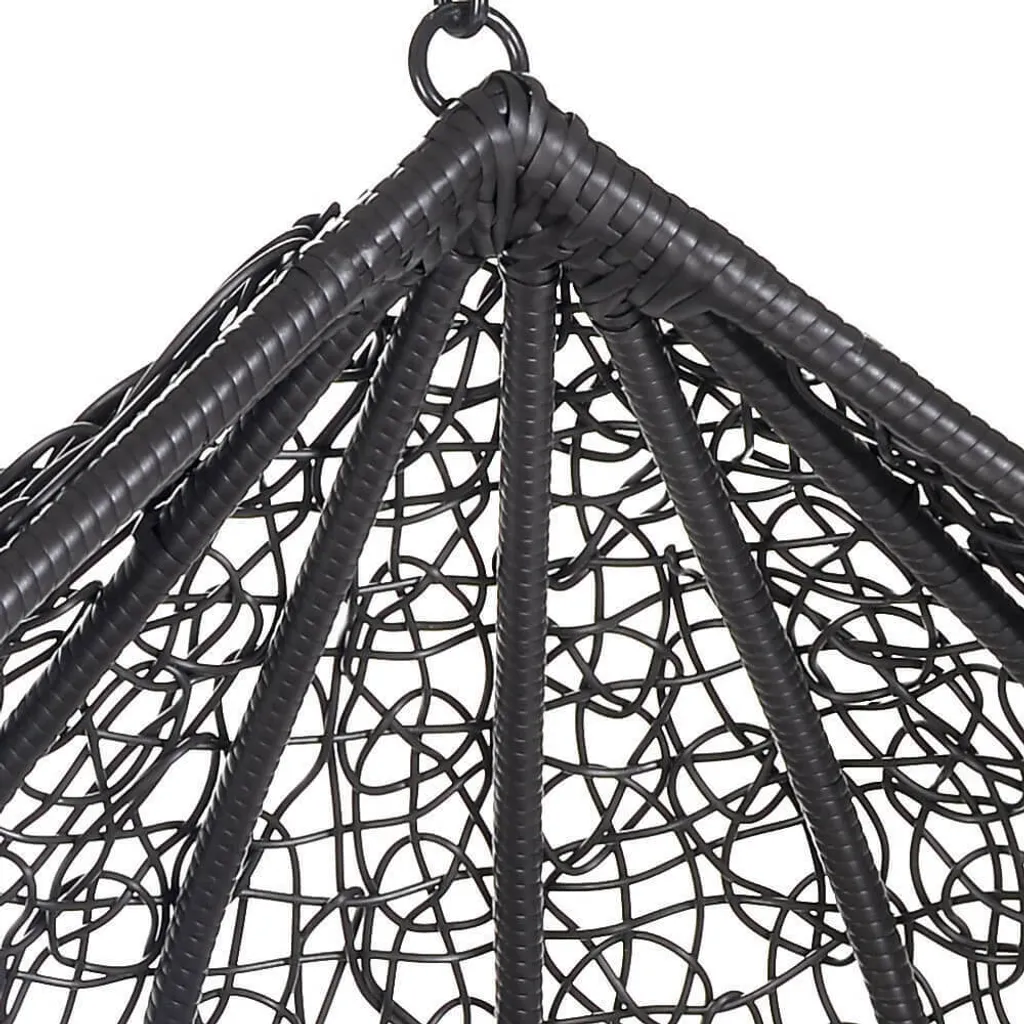 Panier chaise suspendue CIELO en poly rotin résistant aux intempéries