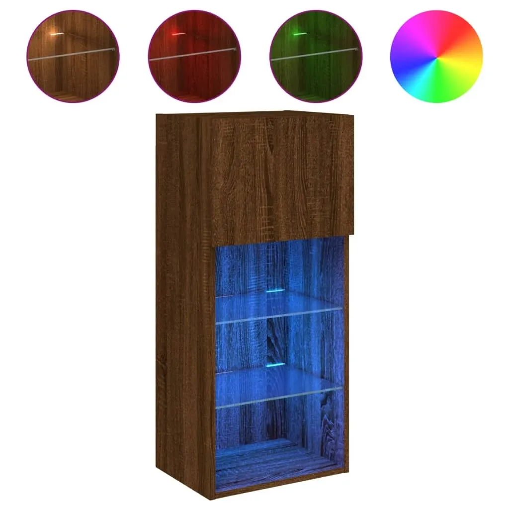 Mobile TV Moderno SYFAX™ LED Rovere Marrone 90cm | Design Smart