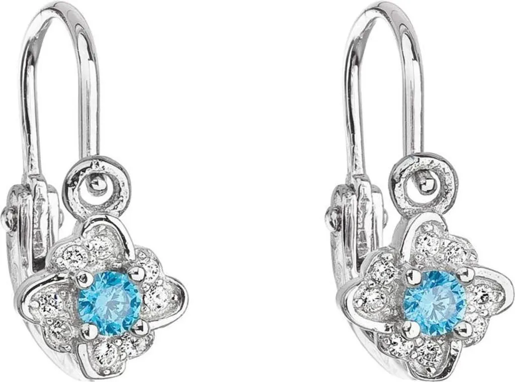 Orecchini Bambini Argento 925 con Zirconi Blu 11175.3 | Regalo Nascita