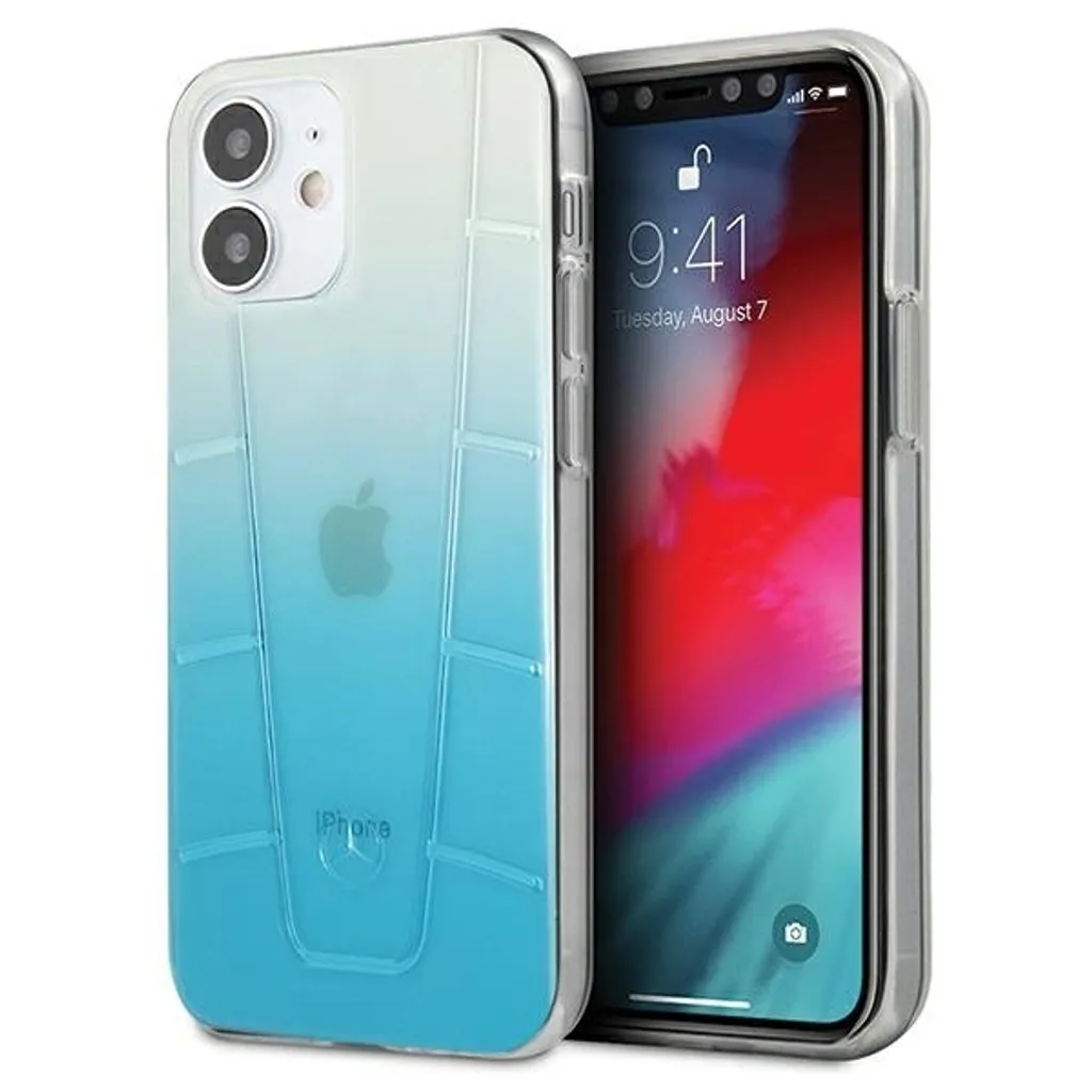 Cover Rigida iPhone 12 Mini Mercedes Blu - Anti-Shock e Design
