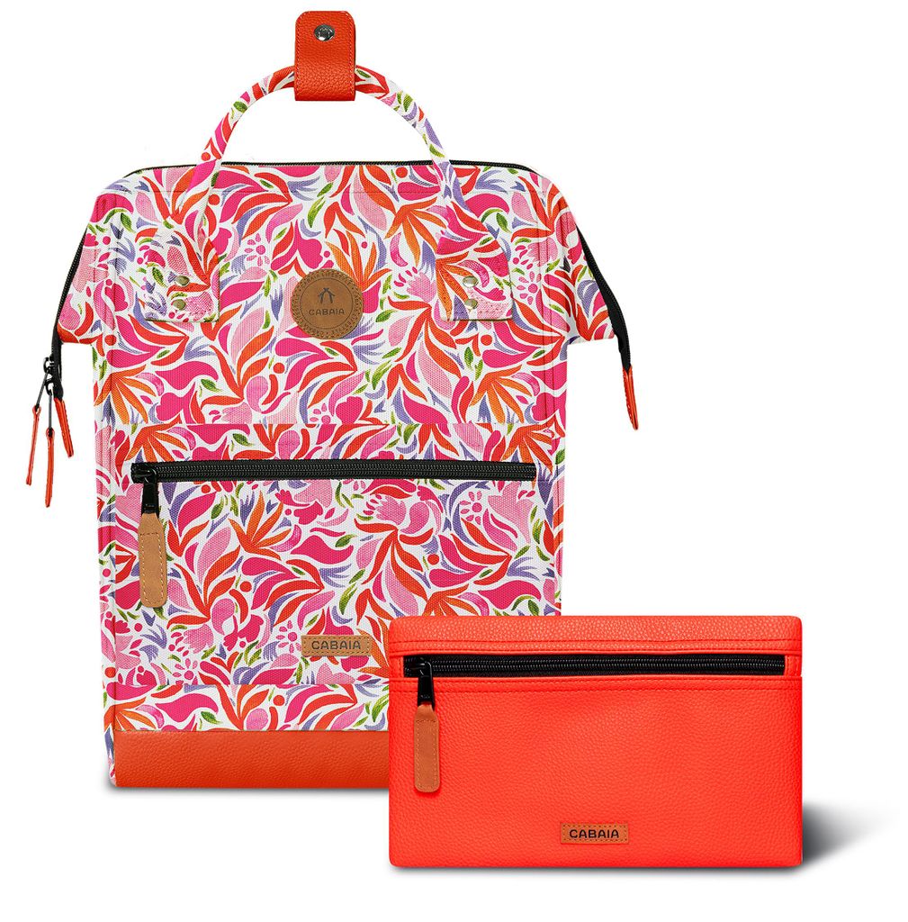 CABAIA Freizeitrucksack Rucksack mit Laptopfach Adventurer All Over Backpack 18L Santorini pink
