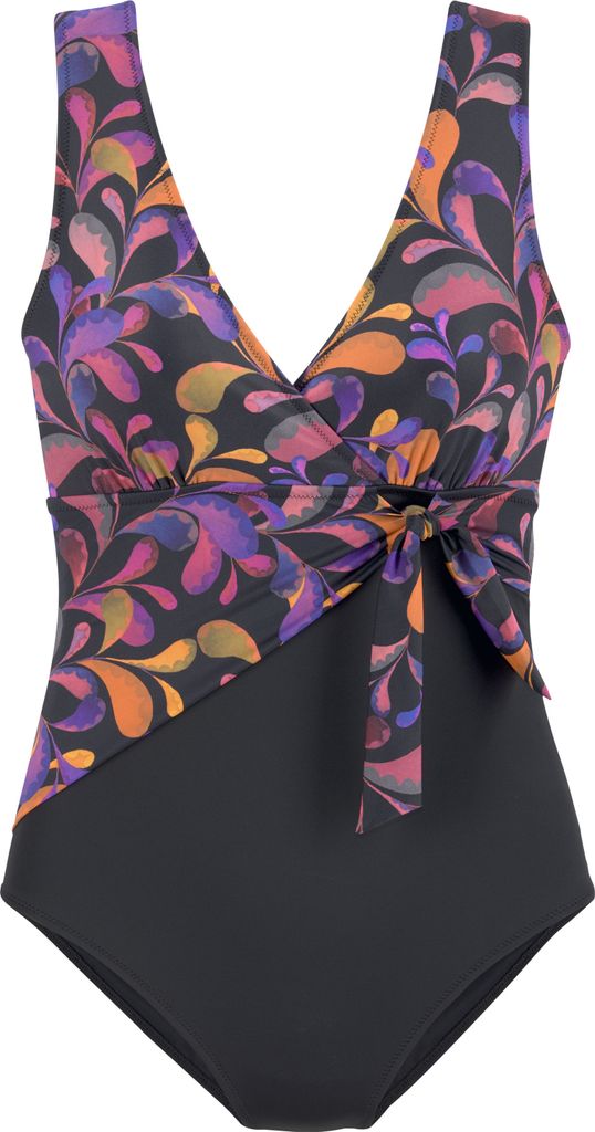 VIVANCE Badeanzug schwarz bedruckt Größe 44 Cup A/B