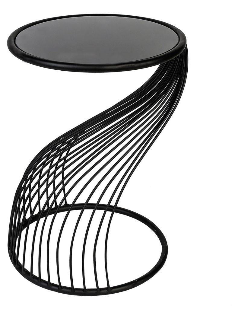 Casablanca Beistelltisch, rund, "Ray", Glas, Metall, Immagine del prodotto 