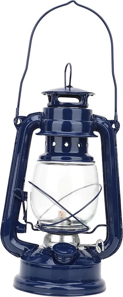 Lampe à pétrole bleue vintage pour décoration de table de pub et soirée