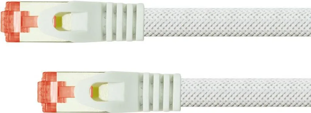 Câble RJ45 20m Anti-nœuds Cat.6 Nylon Blanc pour une Connexion Durable