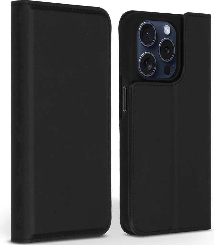 Regala Qualità: Custodia Accezz Pelle Nappa iPhone 15 Pro Nero