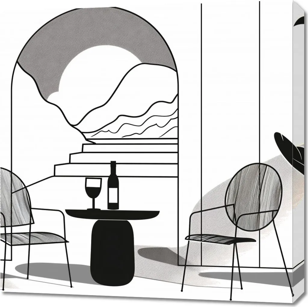 Quadro 70x70 Relax: Arte Monocromatica per l'Armonia Domestica