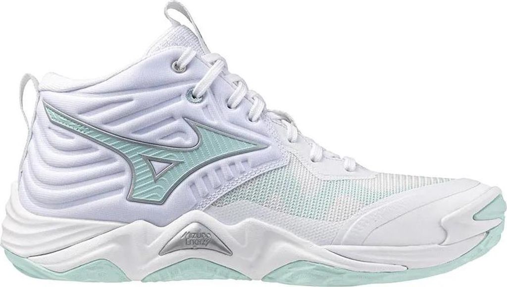 Mizuno Wave Momentum Elite Mid - white/blue tint, Größe:7.5