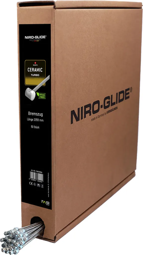 Câble de Frein Vélo Inox Niro-Glide Turbo Anti-Corrosion et Sel