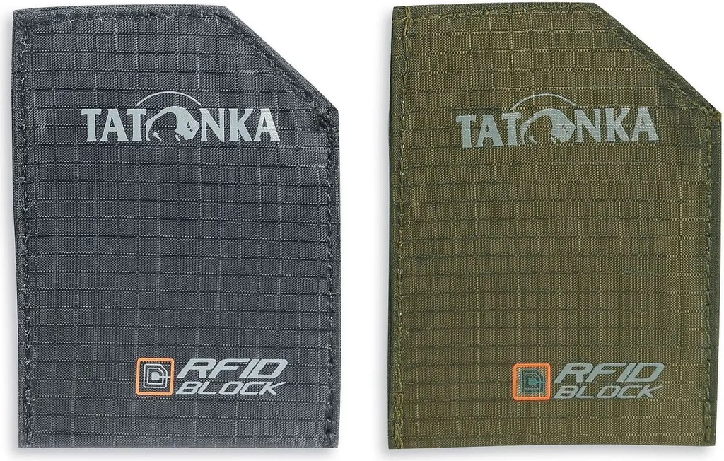 Tatonka Card Sleeve RFID B Set Oliva Protezione Carte Credito Contactless