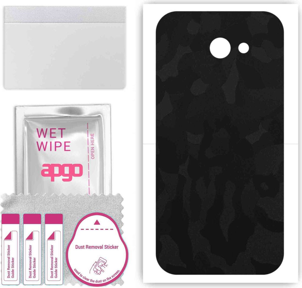 apgo Rückseite Schutzfolie, Skin, kompatibel mit Samsung Galaxy A7 (2017), Hinten Displayschutzfolie aus Vinylfolie, kratzfest, einfache Montage -...
