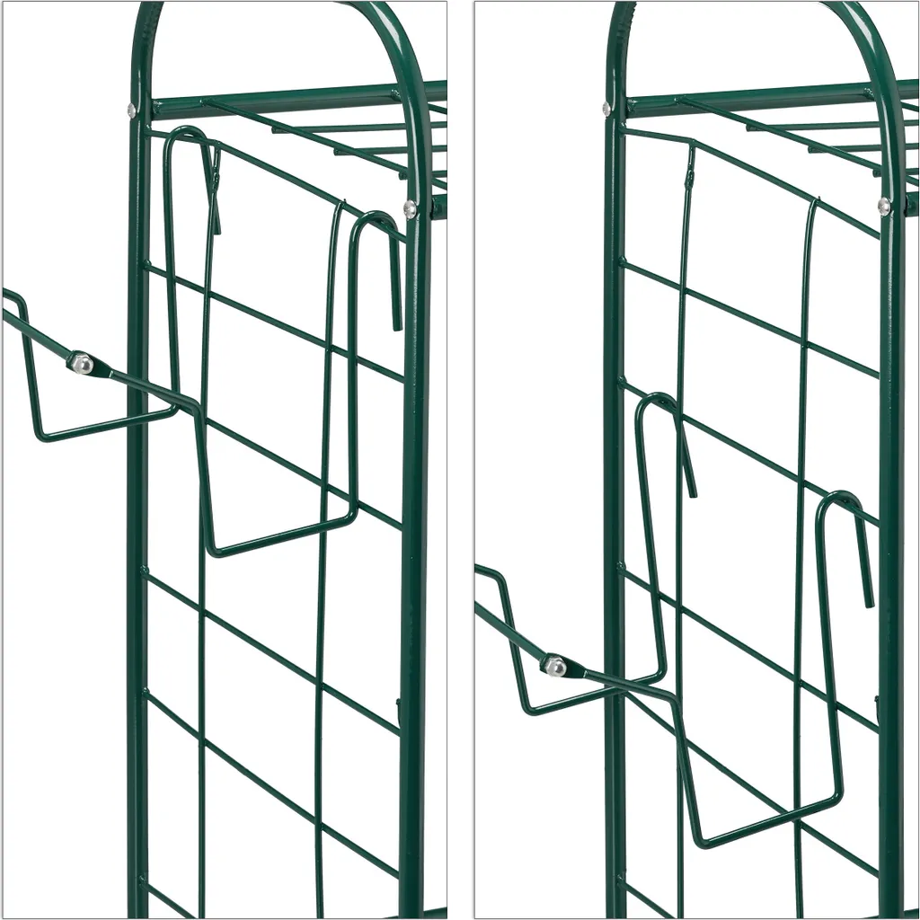 Relaxdays Support d'outils de jardin vertical mural en acier robuste - 6