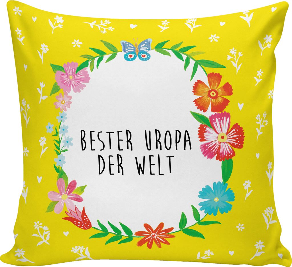 Mr. & Mrs. Panda Kissen 40x40 Uropa - Weiß - Geschenk, Produktbild 