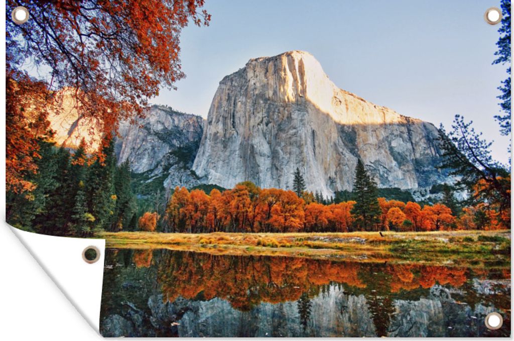 MuchoWow 60x40 cm Outdoor-Poster Gartendeko Sichtschutz Garten Poster für den Garten Herbsttag im Yosemite-Nationalpark in Kalifornien