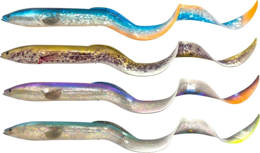 Savage Gear Real Eel - 1 Gummifisch, Farbe:Blue Fegis Eel, Länge / Gewicht:30cm / 56g