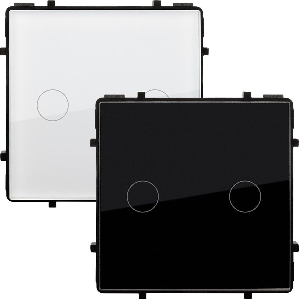 Lichtschalter Touch Doppelt Modern Schwarz