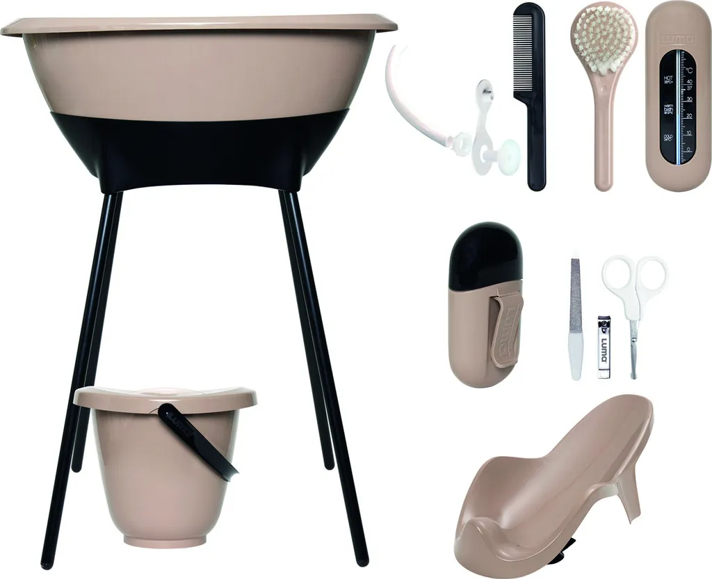 Set Bagno Luma Desert Taupe | Kit Completo 8 Pezzi per Neonato