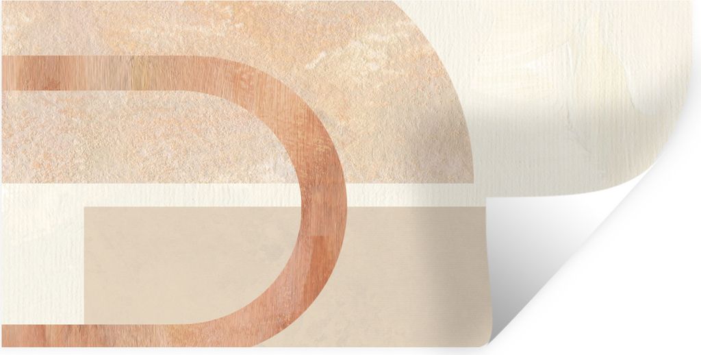 MuchoWow Wandtattoo Wandsticker Wandaufkleber Marmor - Rosa - Beige 80x40 cm Selbstklebend und Repositionierbar - Aufkleber
