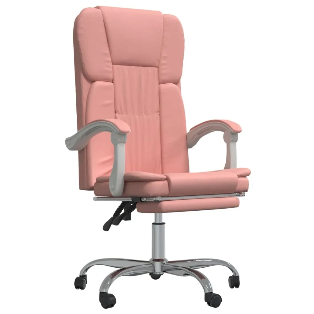 Sedia Ufficio Reclinabile Rosa Similcuoio: Comfort Professionale