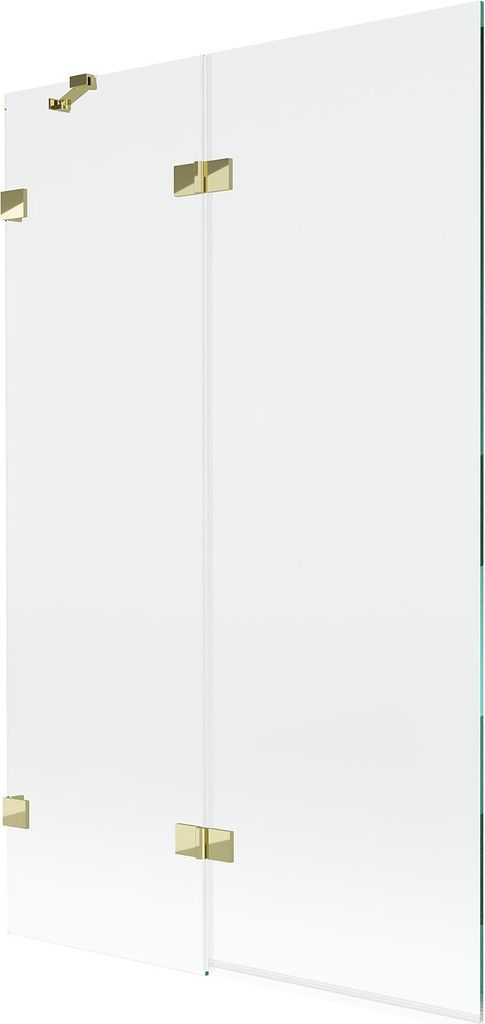 Mexen Lunar Duschabtrennung 2-flügelig links 110 x 150 cm, transparent, gold - 897-110-100-50-00-L