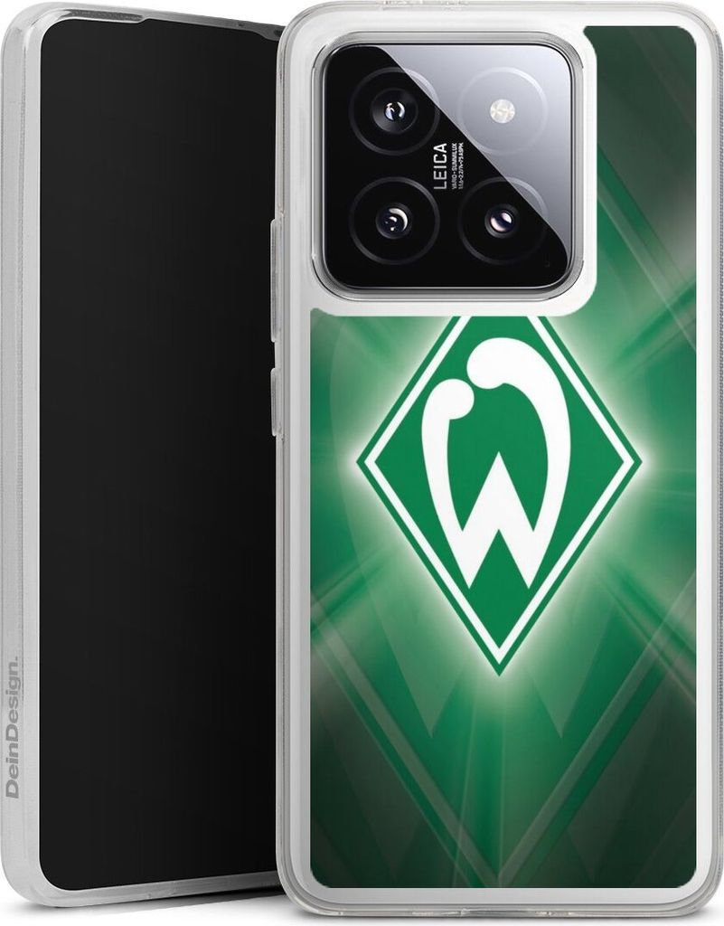 DeinDesign Handyhülle für Xiaomi 14T Pro Silikon Hülle Case Smartphone Schutzhülle Offizielles Lizenzprodukt SV Werder Bremen Wappen