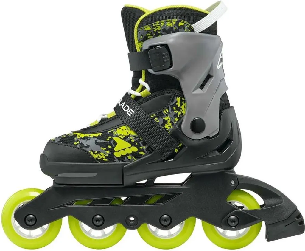 Rollerblade Microblade SL Roller Enfant Réglable Noir Citron Vert 33,5 - 3