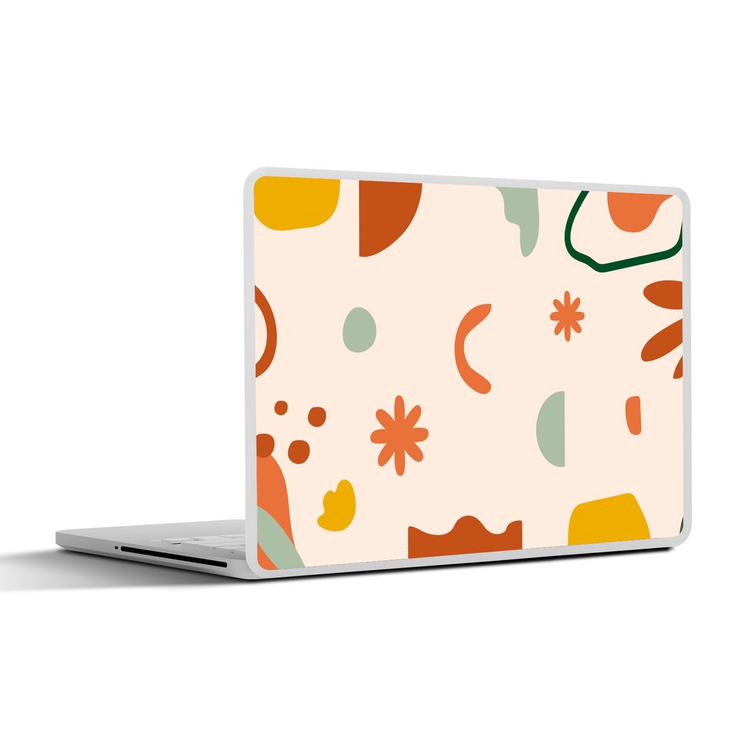 MuchoWow Laptop Aufkleber Sticker Cover Formen - Muster - Blumen 25x18 cm - Laptop-Deko