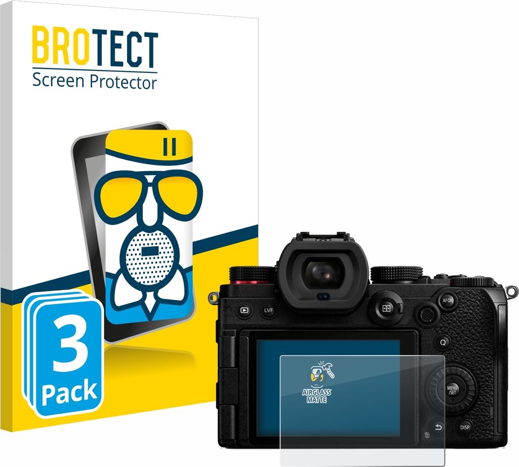 3x BROTECT Entspiegelungs Schutzglas für Panasonic Lumix DC-S5 / DC-S5D (2024) Schutzfolie Panzer Folie Glas Display Schutz matt