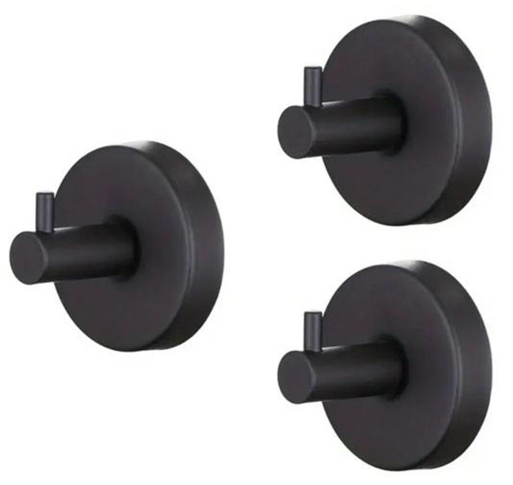 Drei-Sets Edelstahl-Haken ohne Löcher | Für Handtücher/Kleidung in Küche/Bad | Klammern für Regal oder Wand