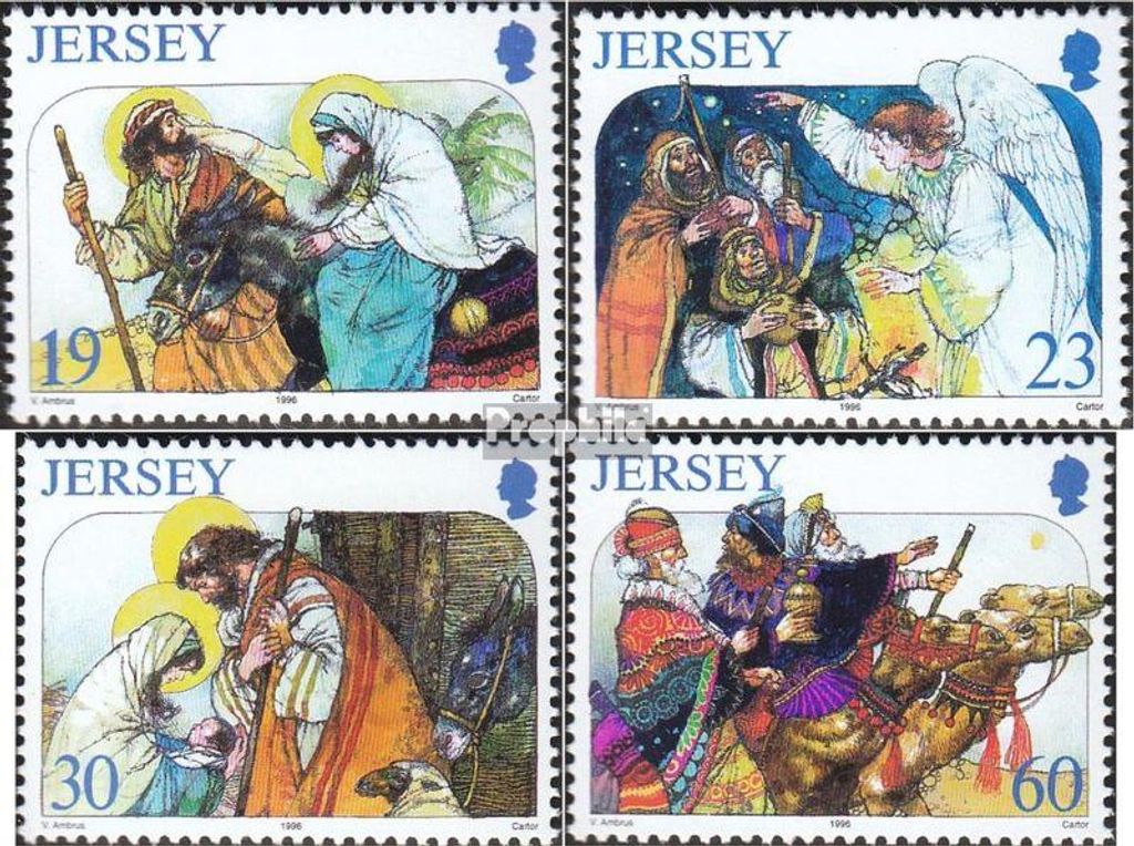 Briefmarken GB - Jersey 1996 Mi 760-763 (kompl.Ausg.) gestempelt Weihnachten