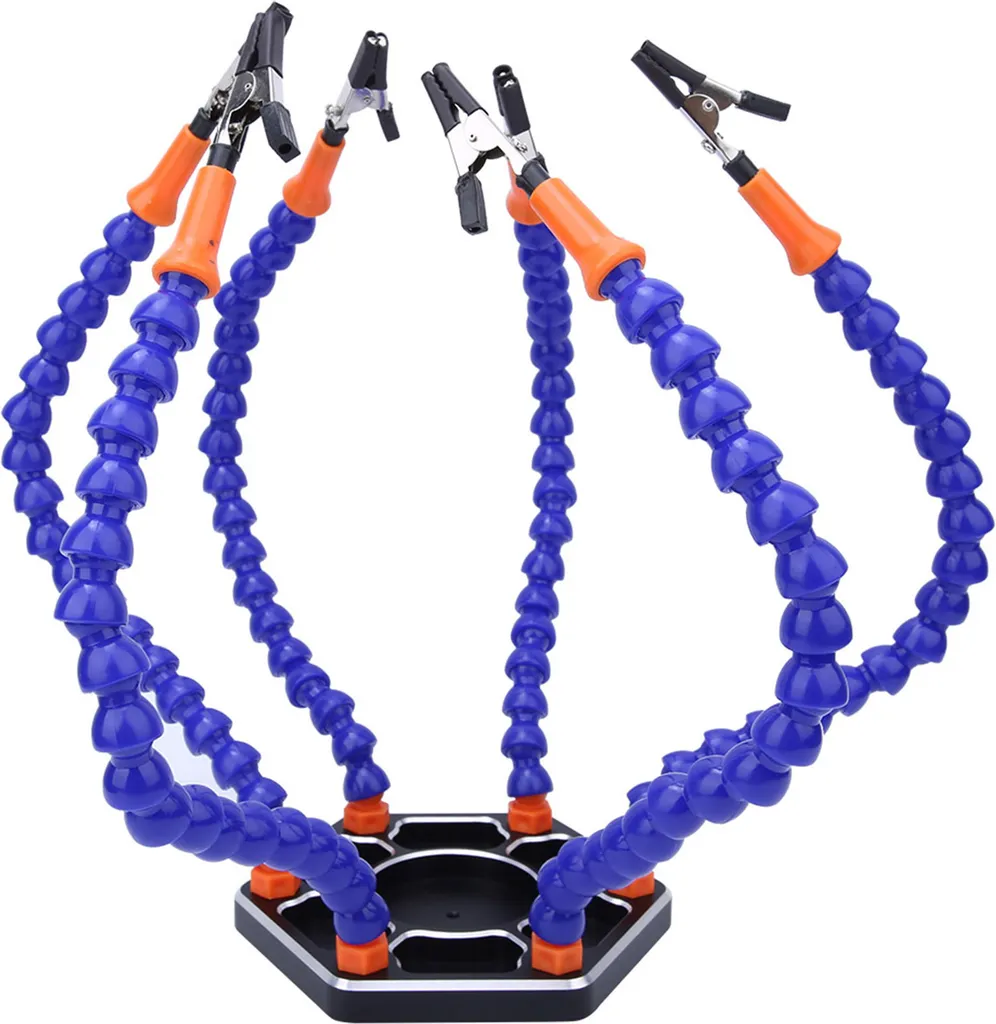 Support de soudure troisième main multifonction avec 6 bras mobiles