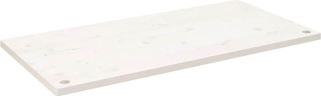 vidaXL Schreibtischplatte Weiß 110x55x2,5 cm Massivholz Kiefer