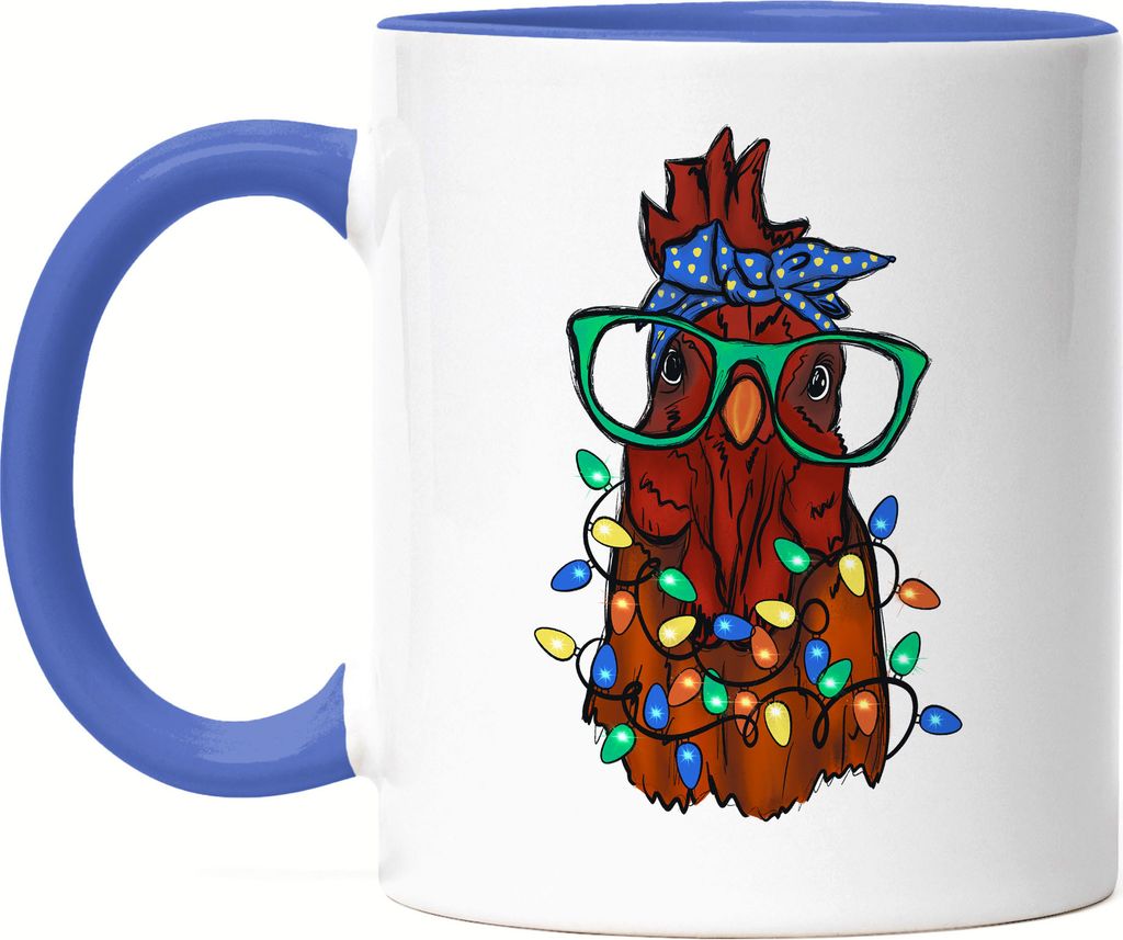 Thanksgiving Tasse Blau Truthahn Weihnachtsdekoration Produktbild 