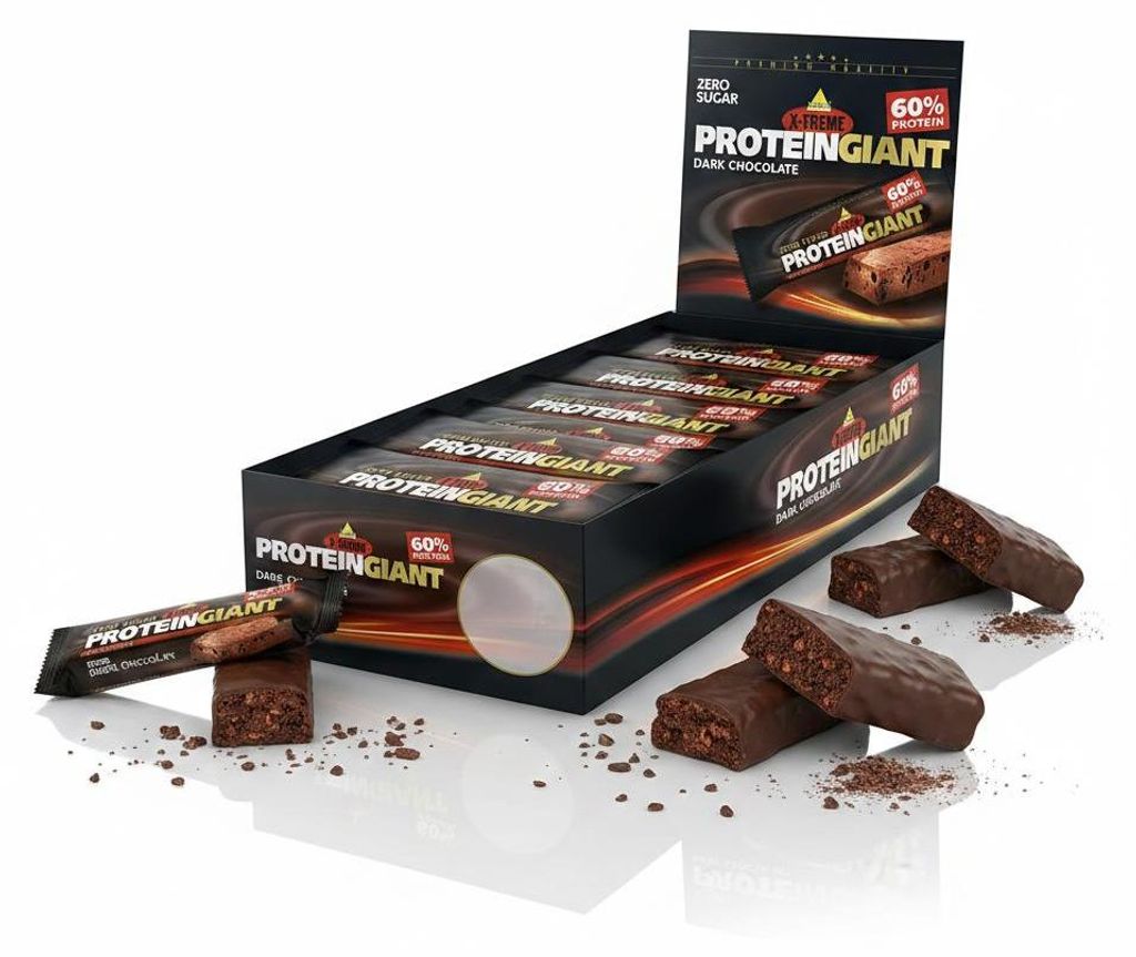 Inko X-Treme Protein Giant Riegel Box 24x65g - Dark Produktbild 