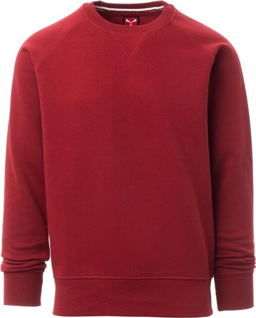 PAYPER Sweatshirt MISTRAL+ Herren Rundhals-Pullover – Hoher Baumwollanteil (70/30), Raglanärmel, V-Naht, 300 g/m² bordeaux 3XL