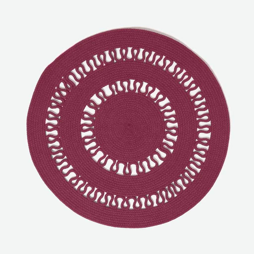 Tapis rond violet 90 cm : habillez vos sols froids avec du coton tressé