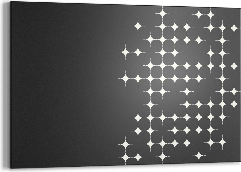 DEQORI Kreidetafel 90x60 cm 'Retro Raster' bedruckt Tafel Kreide Wandtafel Schreibtafel
