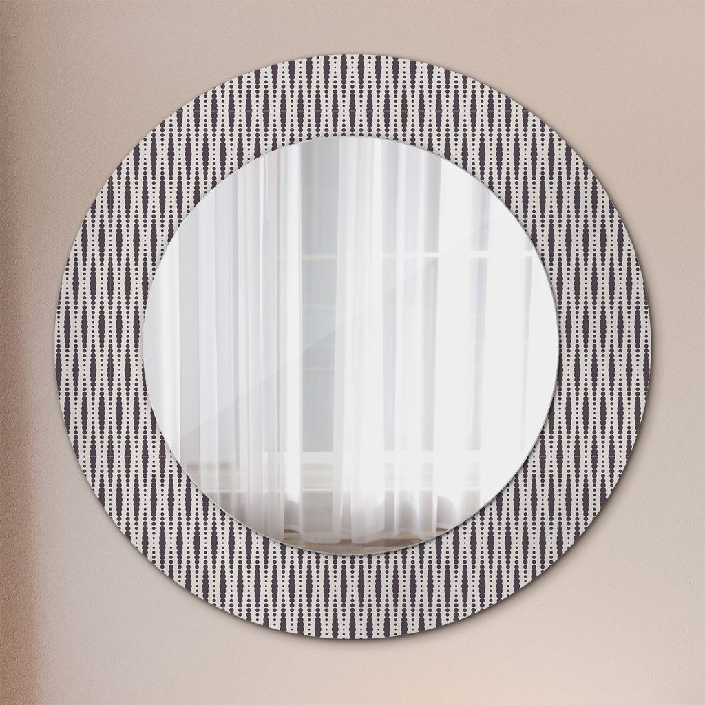 Spiegel - Mirror zum Wandspiegel Schlafzimmer – Schminkspiegel- geometrisch Punkte Muster- Ø60cm
