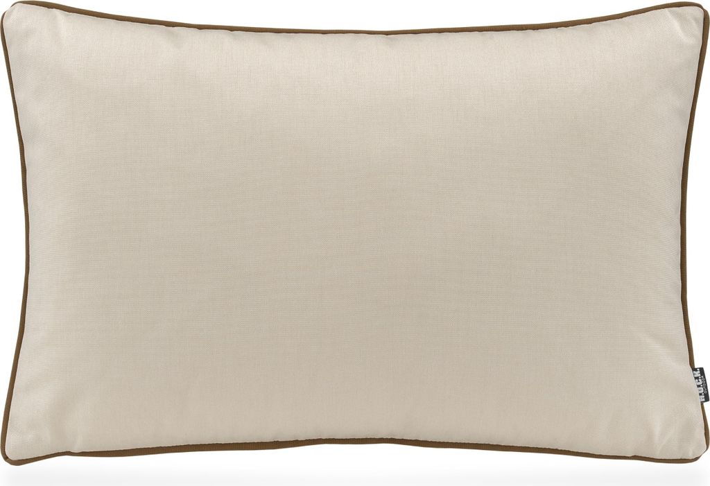 H.O.C.K. Classic Uni Outdoor Kissen 60x40cm PIPE creme mit Keder taupe