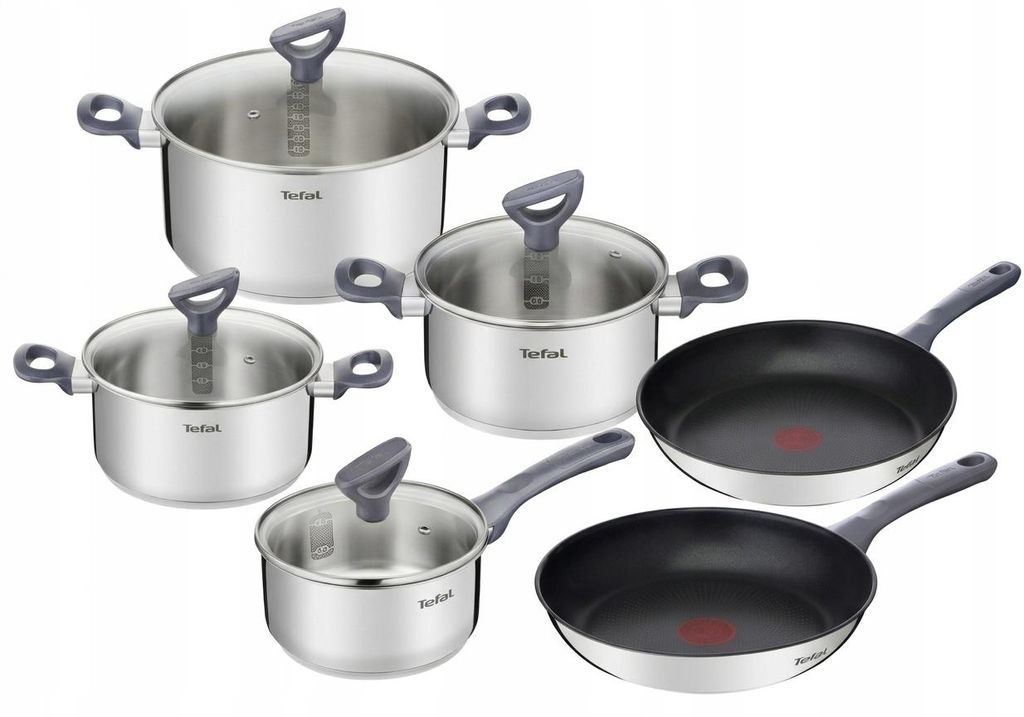 Topf- und Pfannen-Set Tefal Daily Cook 10-teilig Edelstahl Produktbild 