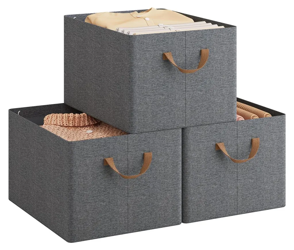Rangement placard efficace lot de 3 boîtes pliables pour gagner de la place