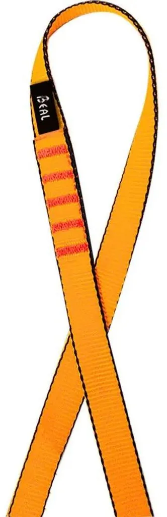 Sangle plate orange 18 mm Beal de 40 cm en lot de 5 pour ancrage robuste