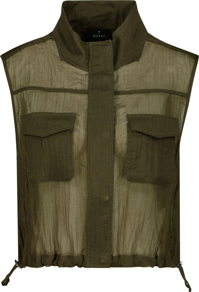 monari Damen Jacke transparent Netz olive Größe 44 mit Produktbild 